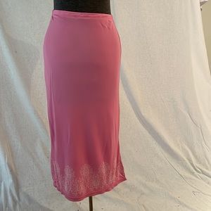 Banana republic size S Barbie pink matte jersey skirt NWT